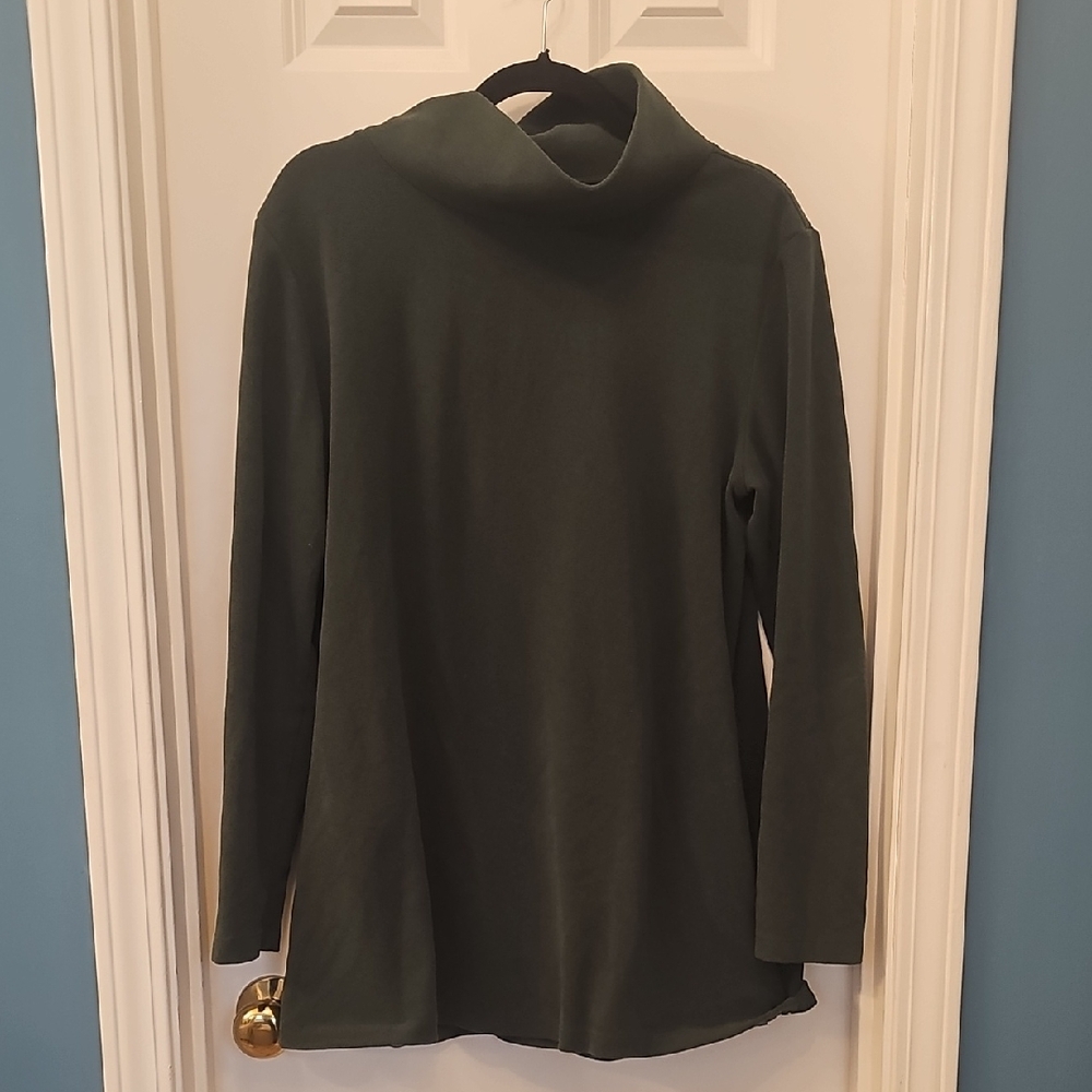Dudley Stephens Forest Green Fleece Turtleneck